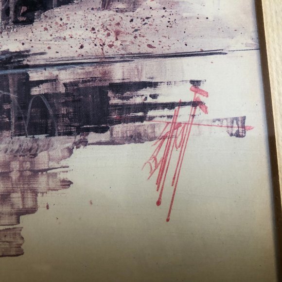 Old village water front scene framed print wall art home decor - Picture 5 of 6